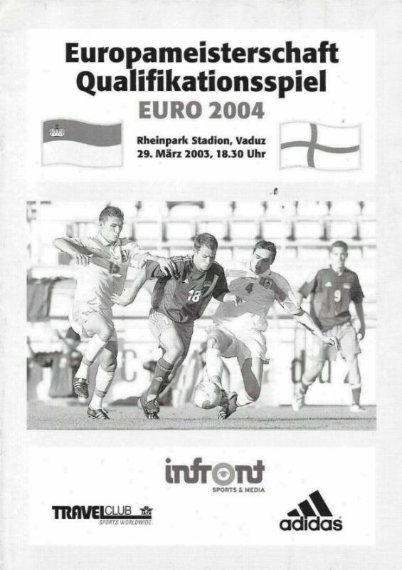 2003 - LIECHTENSTEIN v ENGLAND
